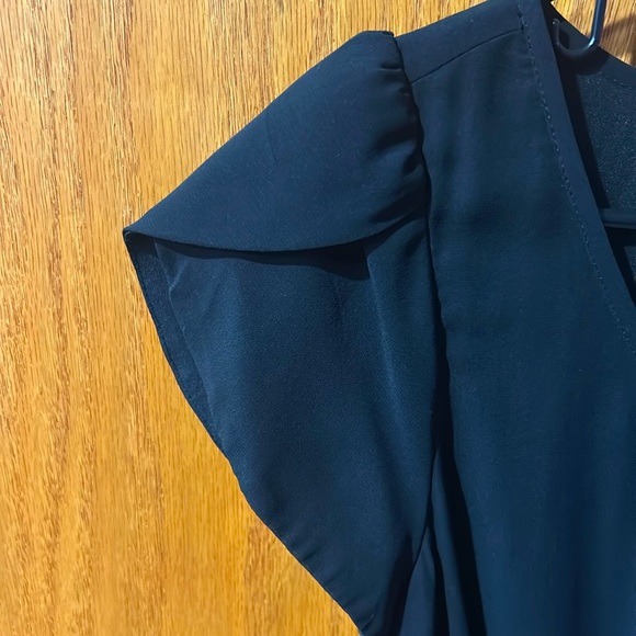 Black women’s xsmall elastic waist dress. Pockets on sides. Lined top & bottom. - Picture 3 of 6